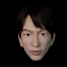 (SH-21) Crossdress male silicone realistic human face half head mask crossdresser doll mask